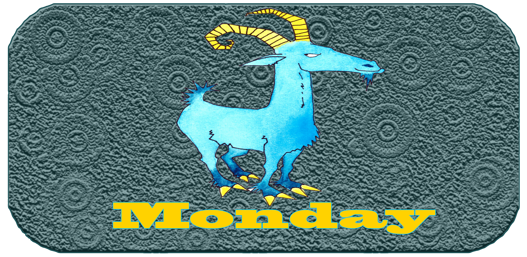 Chinese lucky animal, weekdays, Monday | Goat