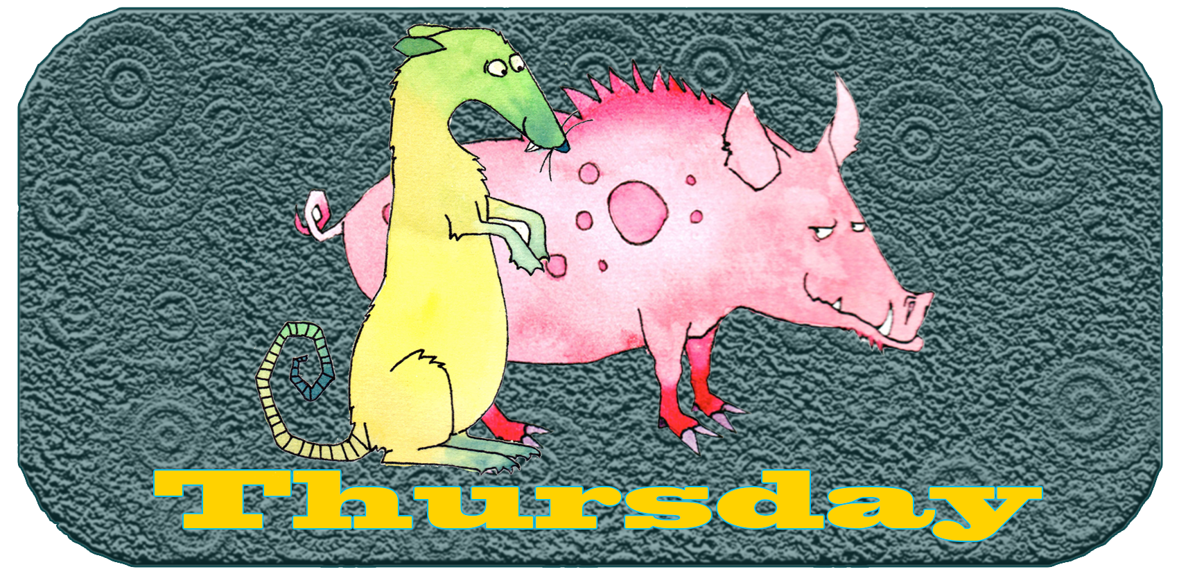 Chinese lucky animal, days of the week, Thursday | Rat, pig
