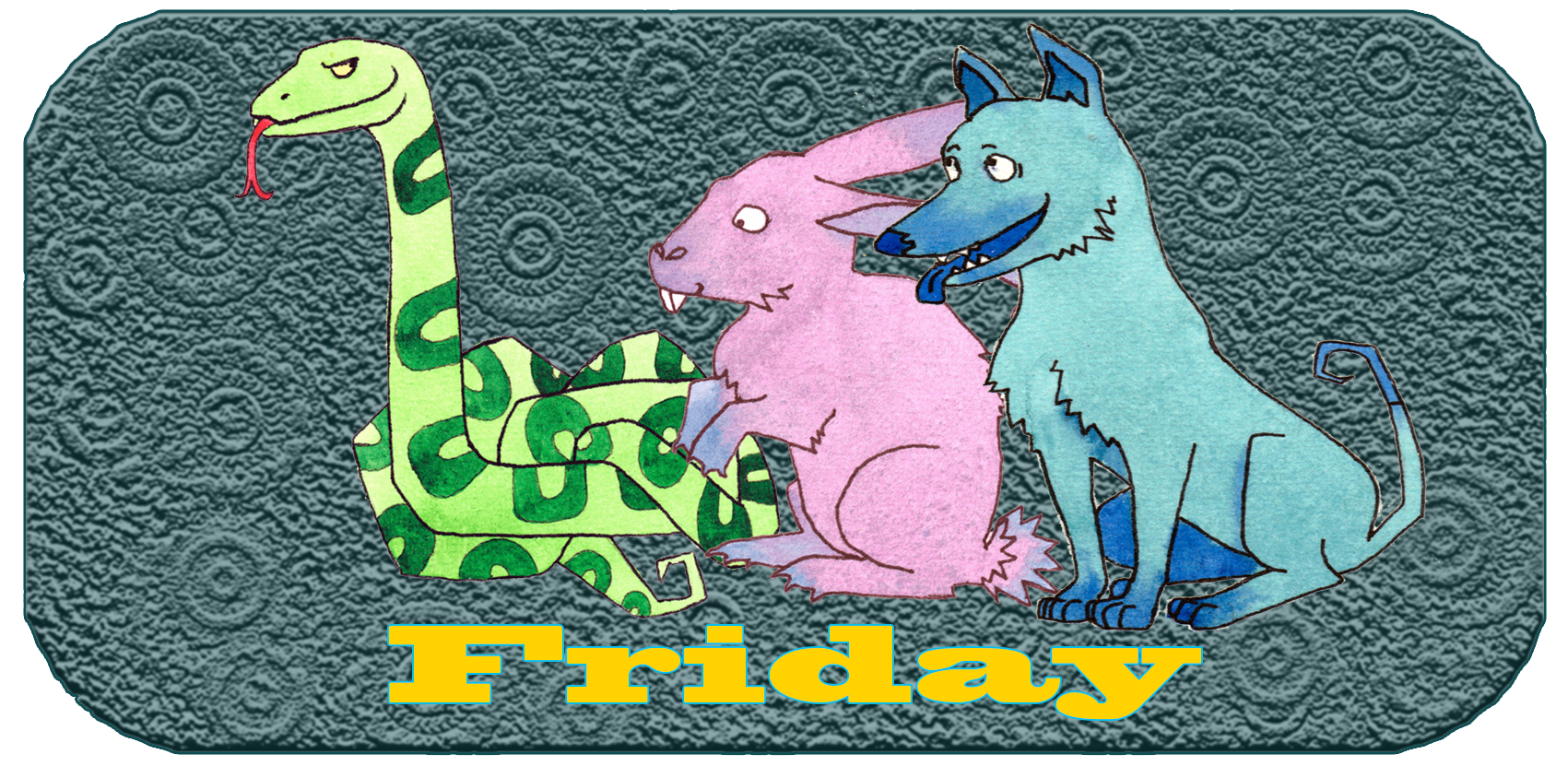 Chinese Lucky Animal, Days of the Week, Friday | Rabbit, Snake, Dog