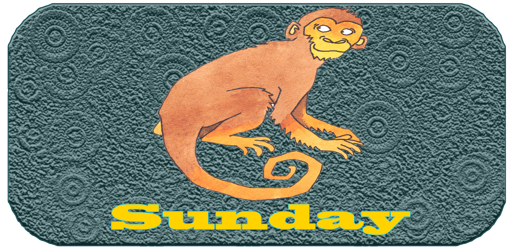 Chinese lucky animal, weekdays, Sunday | Monkey